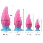 Luminous Spiral Cone Silicone Butt Plug - Image 12