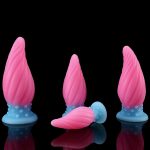 Luminous Spiral Cone Silicone Butt Plug - Image 2