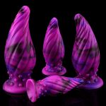 Luminous Spiral Cone Silicone Butt Plug - Image 5