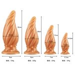 Spiral Cone Silicone Butt Plug - Image 10