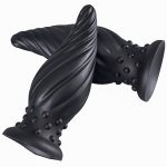 Spiral Cone Silicone Butt Plug - Image 4