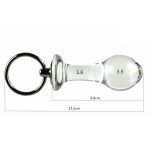 Pull Tab Round Head Glass Butt Plug - Image 9