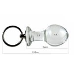 Pull Tab Round Head Glass Butt Plug