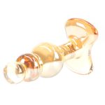 Three Ball Glass Anal Plug - Image 4