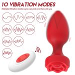 Anal Vibrating Rose Butt Plug - Image 5