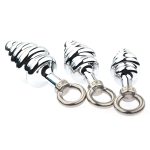 Thread Stainless steel Butt Plug - Pull Ring - Image 4