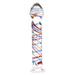Multi-Swirl Curved Glass Spot Dildo - Image 7