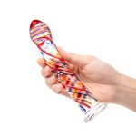 Multi-Swirl Curved Glass Spot Dildo - Image 4