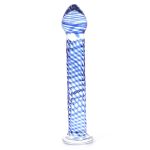 Glass Dildo With Blue Spiral Design - Image 7