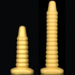 Golden Big Worm Anal Beads - Image 6