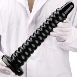 Black Big Worm Anal Beads - Image 7