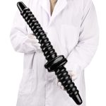 Black Big Worm Anal Beads - Image 9