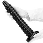 Black Big Worm Anal Beads - Image 4