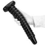 Black Big Worm Anal Beads - Image 5