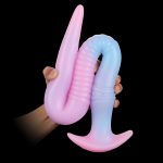 Eel Long Silicone Butt Plug - Luminous - Image 3