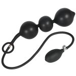 3 Balls Black Inflatable Anal Bead