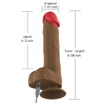 Rotation Wireless Realistic Dildo - 8.9" - Image 5