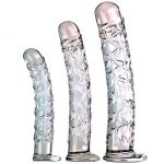 Ribbed Crystal Glass Realistic Dildo - Image 6