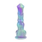 Knot Horse Colorful Silicone Fantasy Dildo 9.8 Inch - Image 10