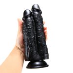 Double Penetrator Suction Cup Dildo 10 Inch - Image 3