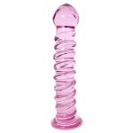 Pink Twist Glass Dildo - Image 2