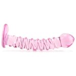Pink Twist Glass Dildo - Image 3
