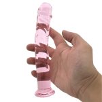 Pink Glass 7.5" Dildo - Image 3