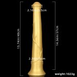 Super Long Horse Dildo With Suction Cup - Golden - Image 2