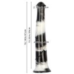 Black and White Silicone Horse Dildo 01