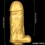 Lifelike 9.9"/25 cm Realistic Dildo - Golden - Image 2