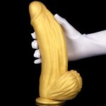 Liquid Silica Gel Realistic Dong - Golden - Image 6