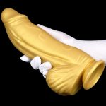 Liquid Silica Gel Realistic Dong - Golden - Image 2