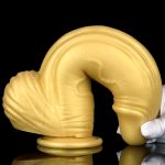 Liquid Silica Gel Realistic Dong - Golden - Image 4