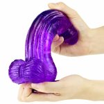 Realistic Colorful PVC Dildo - Fat - Image 4