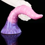 Large Fantasy Silicone Beaded Tongue Dildo - Image 8