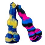 Dog Realistic Multicolor Dildo with Knot - Image 3