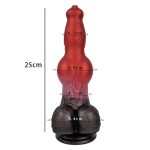 Dog Realistic Multicolor Dildo with Knot - Image 5