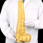 StudHorse Realistic Curved Dildo - Golden - Image 7