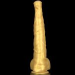 StudHorse Realistic Curved Dildo - Golden - Image 11
