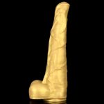 StudHorse Realistic Curved Dildo - Golden - Image 2