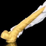 StudHorse Realistic Curved Dildo - Golden - Image 3