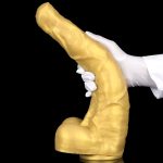 StudHorse Realistic Curved Dildo - Golden - Image 5