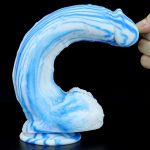 Double Color Mix Realistic Dildo - 10.6" - Image 4