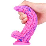 Balsam Pear Colorful Silicone Dildo - Image 3
