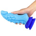 Unicorn Lifelike Silicone Dildo - Blue - Image 3