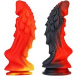 Unicorn Lifelike Silicone Dildo - Fire - Image 6