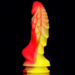 Unicorn Lifelike Silicone Dildo - Fire - Image 8
