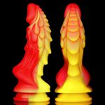Unicorn Lifelike Silicone Dildo - Fire - Image 2