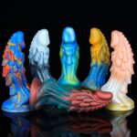 Unicorn Lifelike Silicone Dildo - Colorful - Image 22