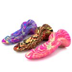 Unicorn Mixed Color Lifelike Silicone Dildo - Image 9